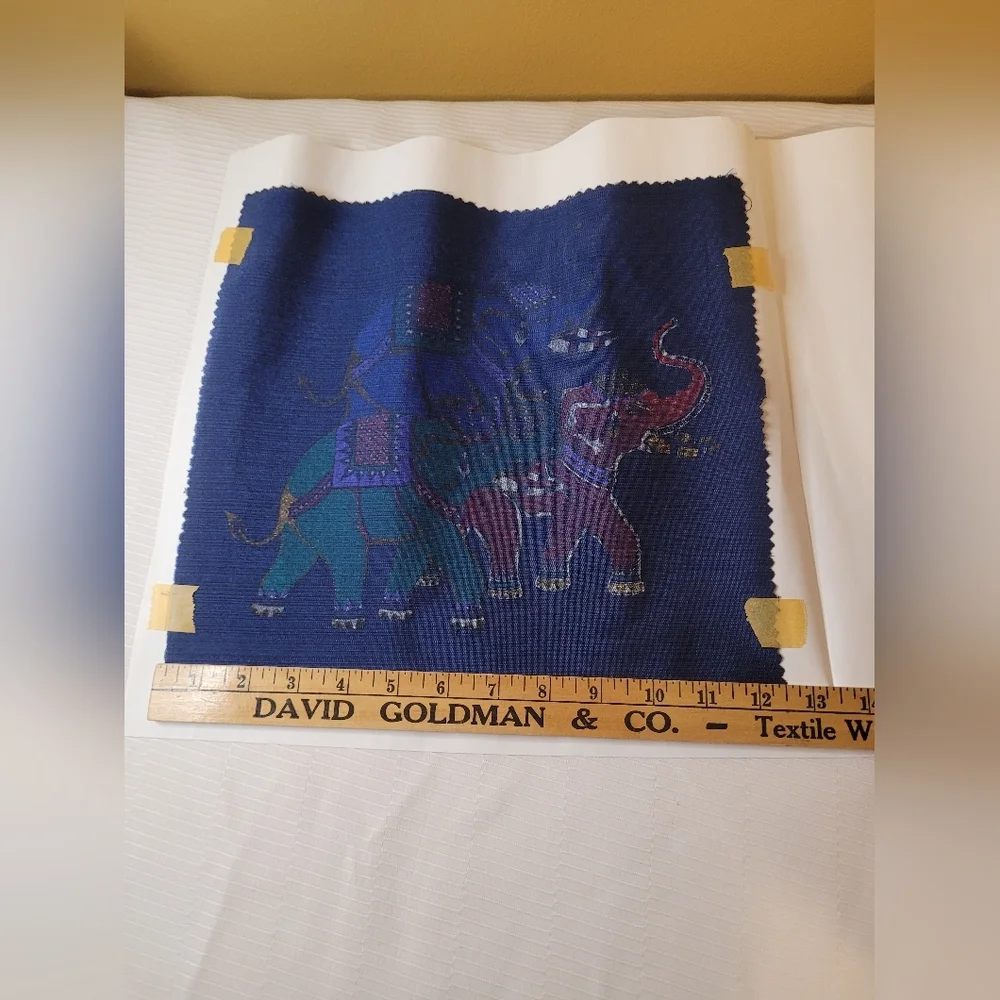 Thai Silk Art Painting Lucky Elephant Tapestry